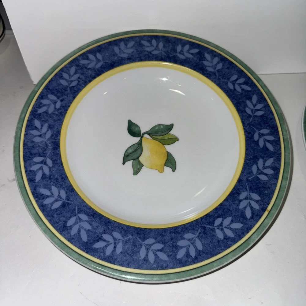 Villeroy &‎ Boch Lot Of 5 Switch 3 Corfu Large Rim Soup Bowls Lemon 9